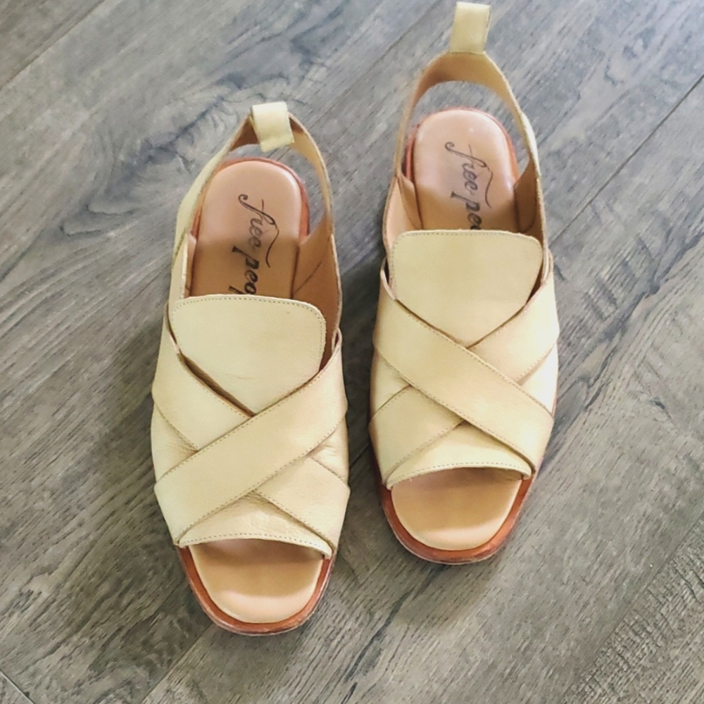 Free People Catalina leather loafer sandle size 39